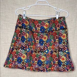 Fulbelle Floral Multicolor Women's Skort Size Large